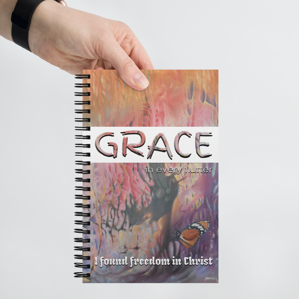 Grace in Every Flutter - Artistic painting _ Spiral notebook