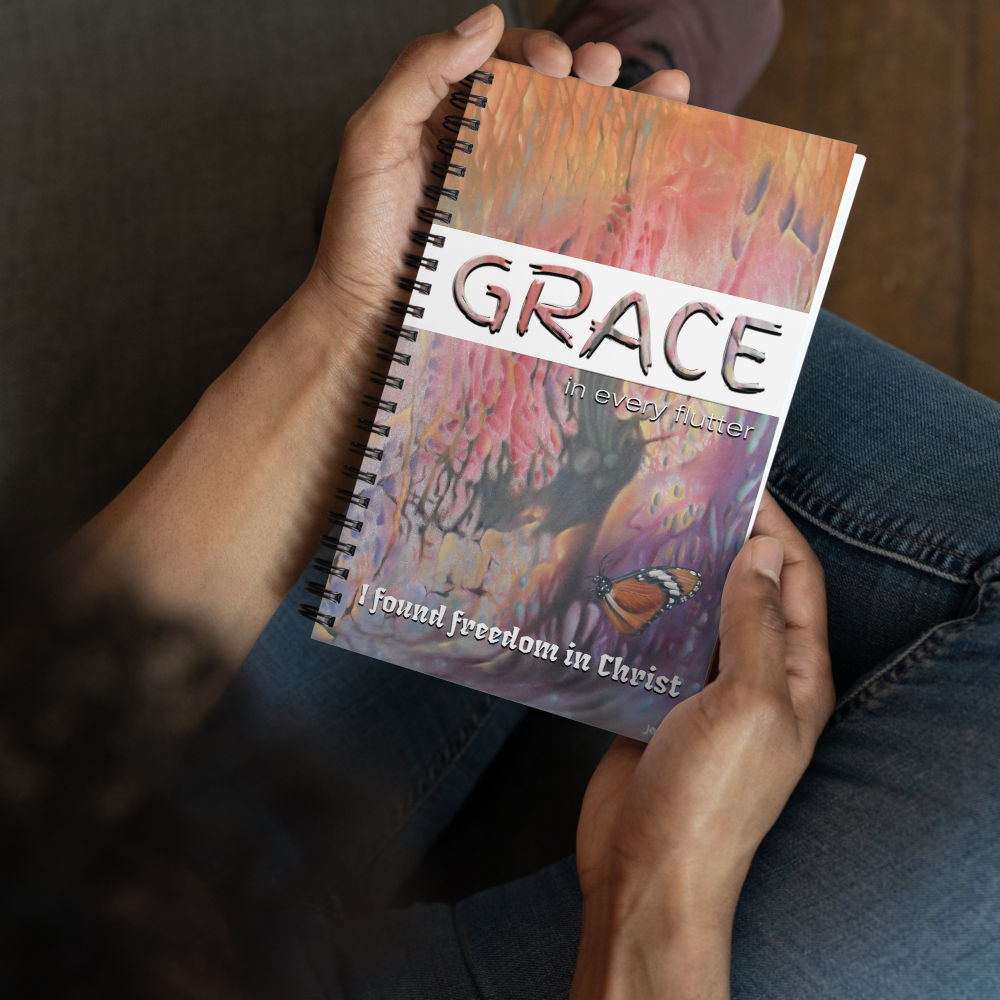 Grace in Every Flutter - Artistic painting _ Spiral notebook